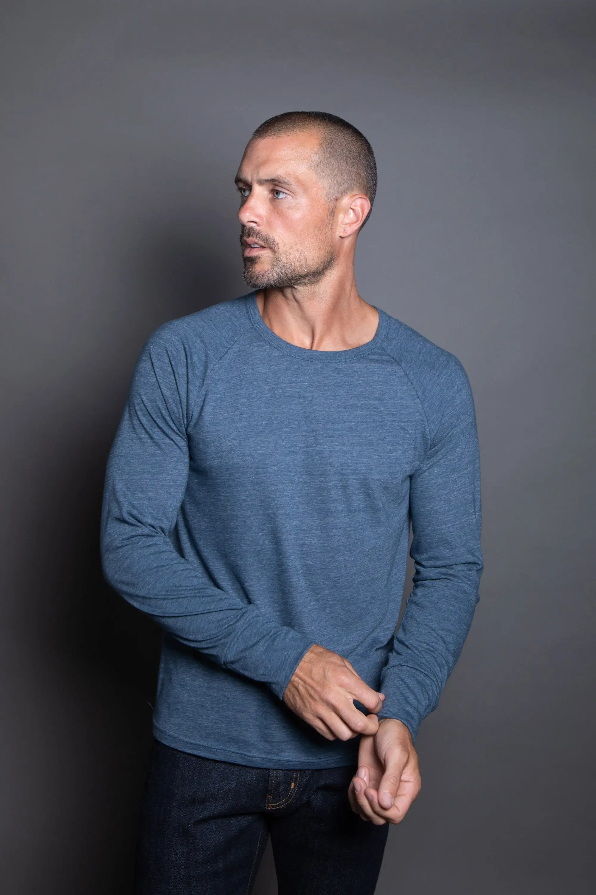 Men's Cameron Tri-Blend Long Sleeve Tee