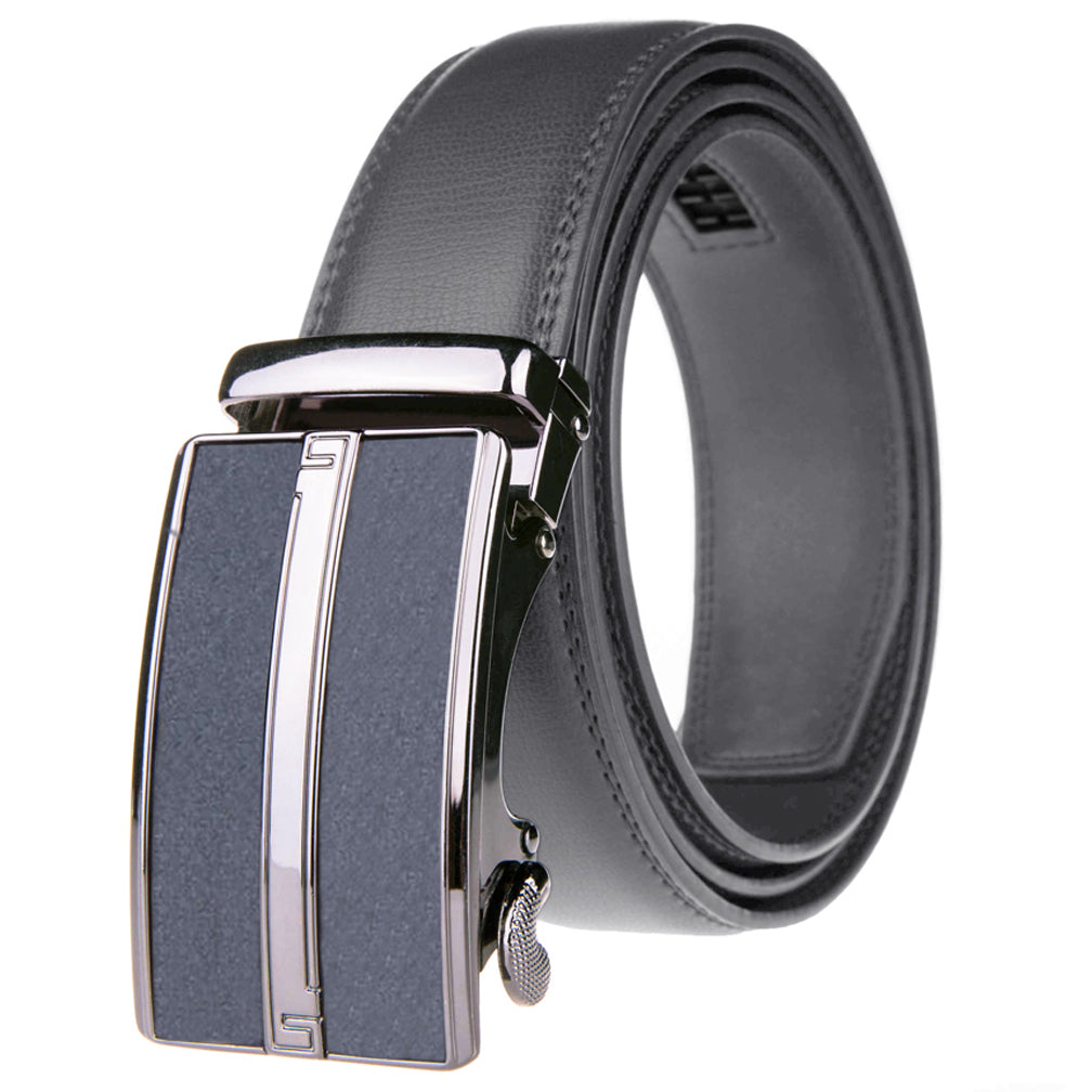 Men's Stripe Buckle Adjustable Ratchet Belt