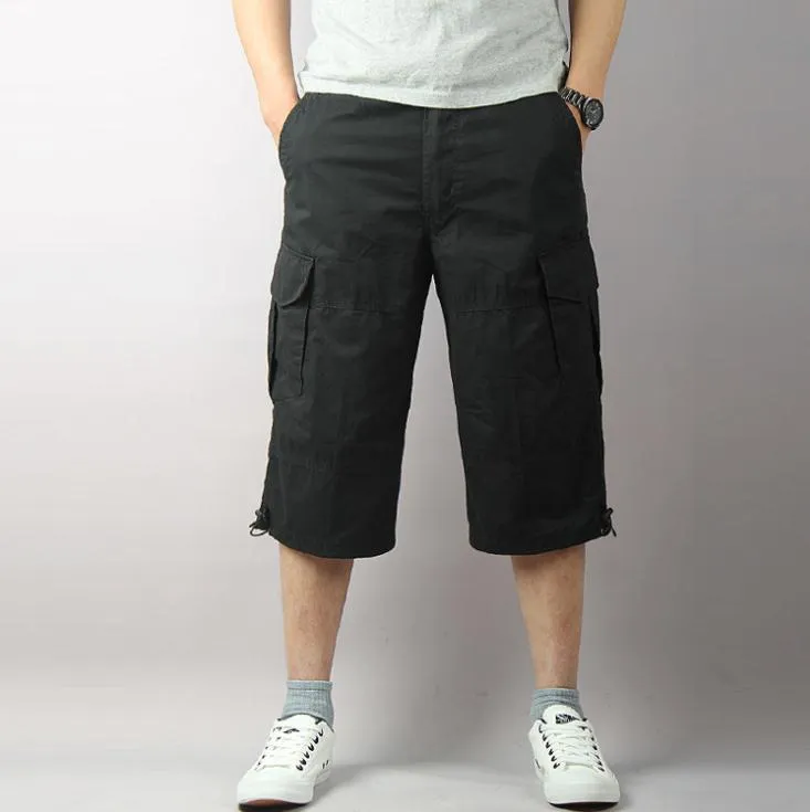 Men's Summer Casual Loose Baggy Mid-Waist Zipper Fly Closure Shorts