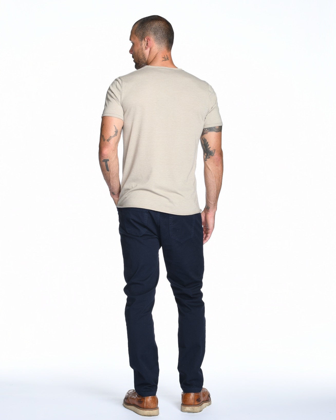 Men's Tri-Blend Patch Sleeve Tee