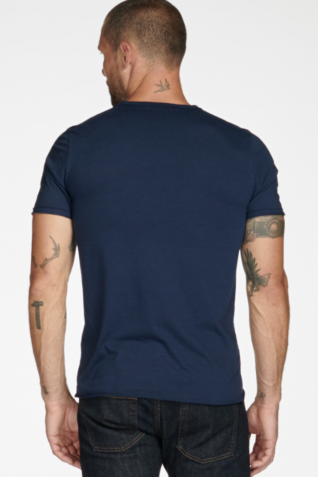 Men's Tri-Blend Patch Sleeve Tee