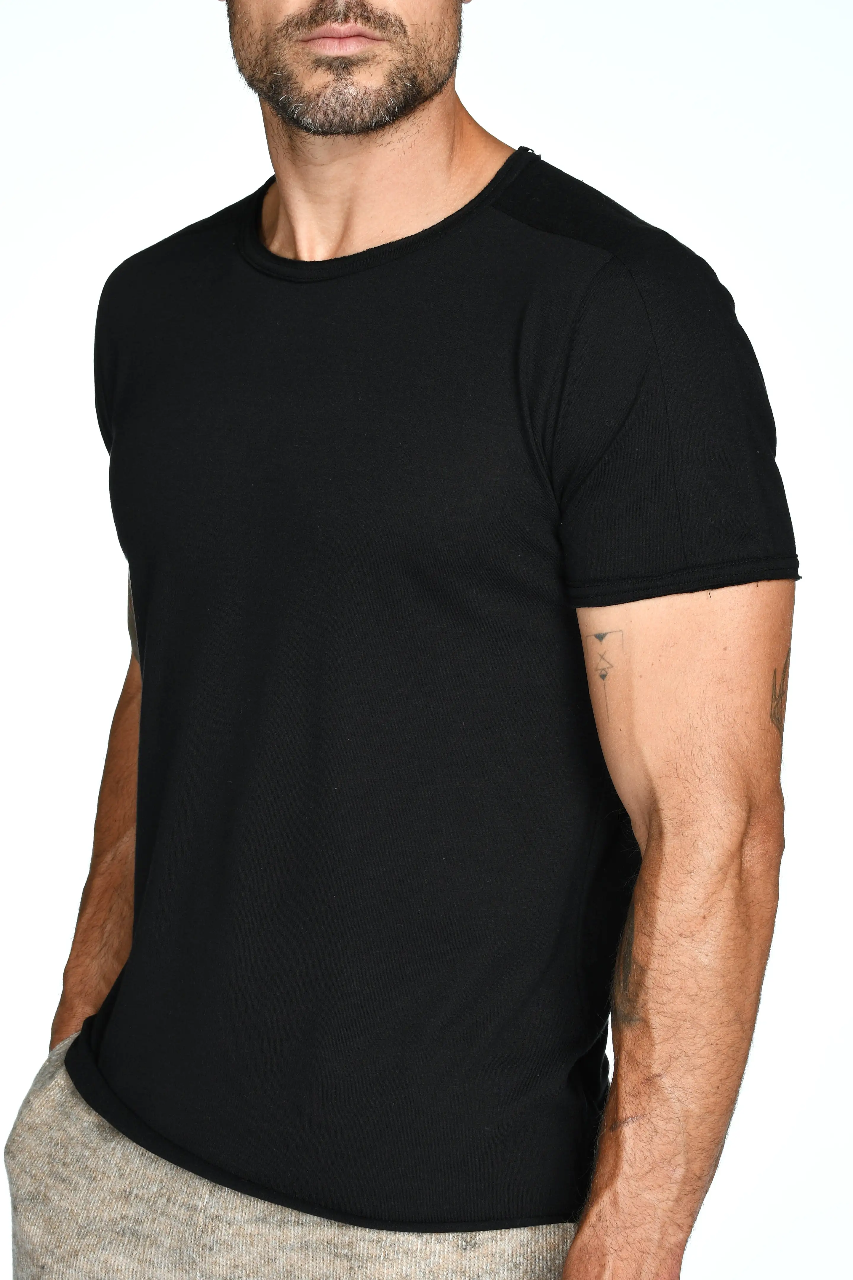 Men's Tri-Blend Patch Sleeve Tee