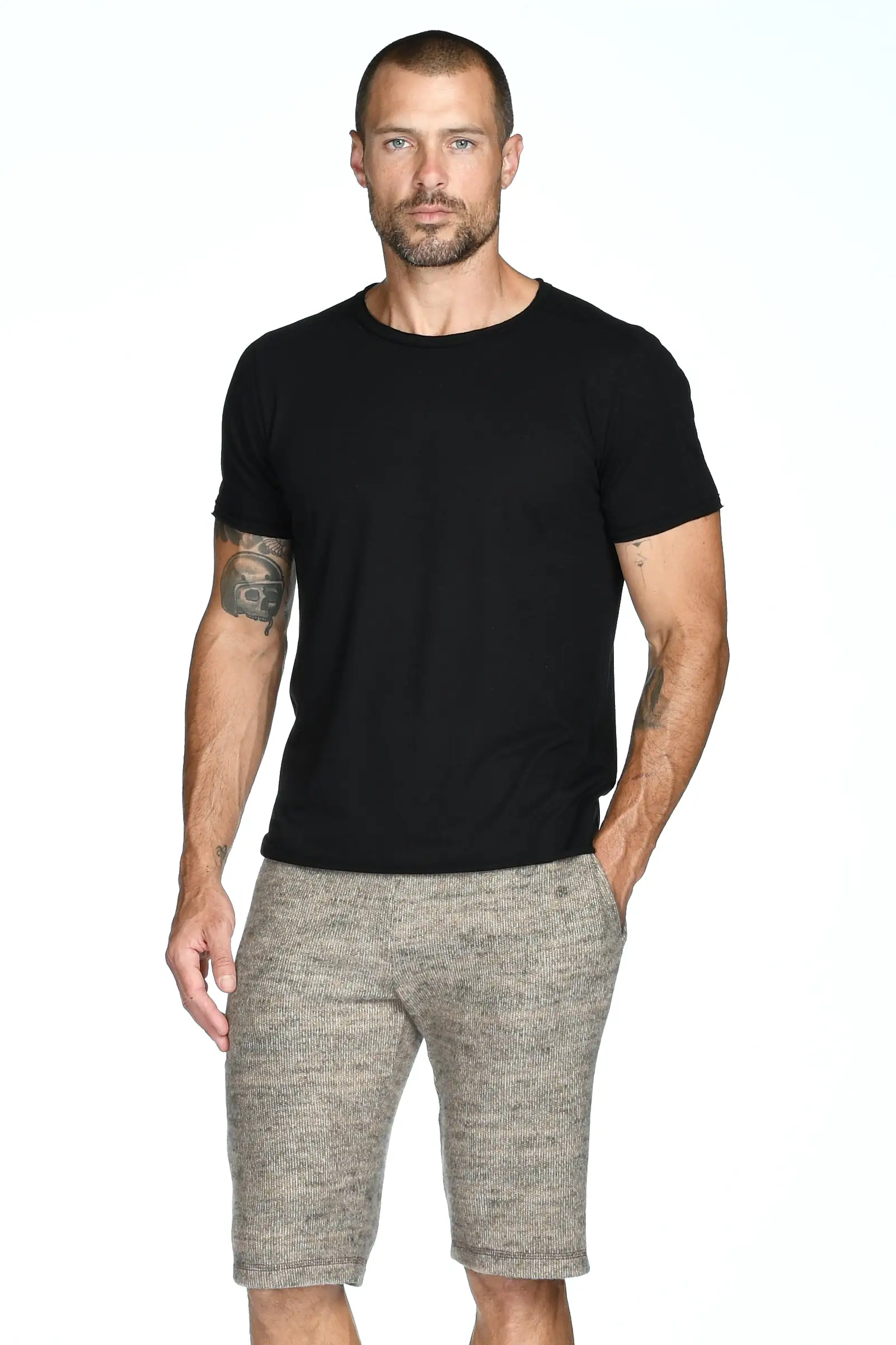 Men's Tri-Blend Patch Sleeve Tee