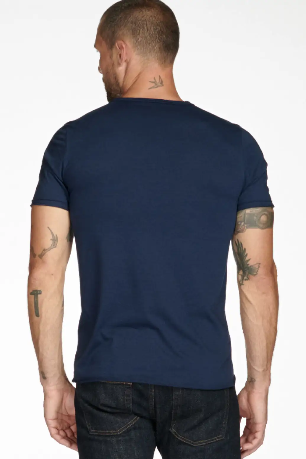 Men's Tri-Blend Patch Sleeve Tee