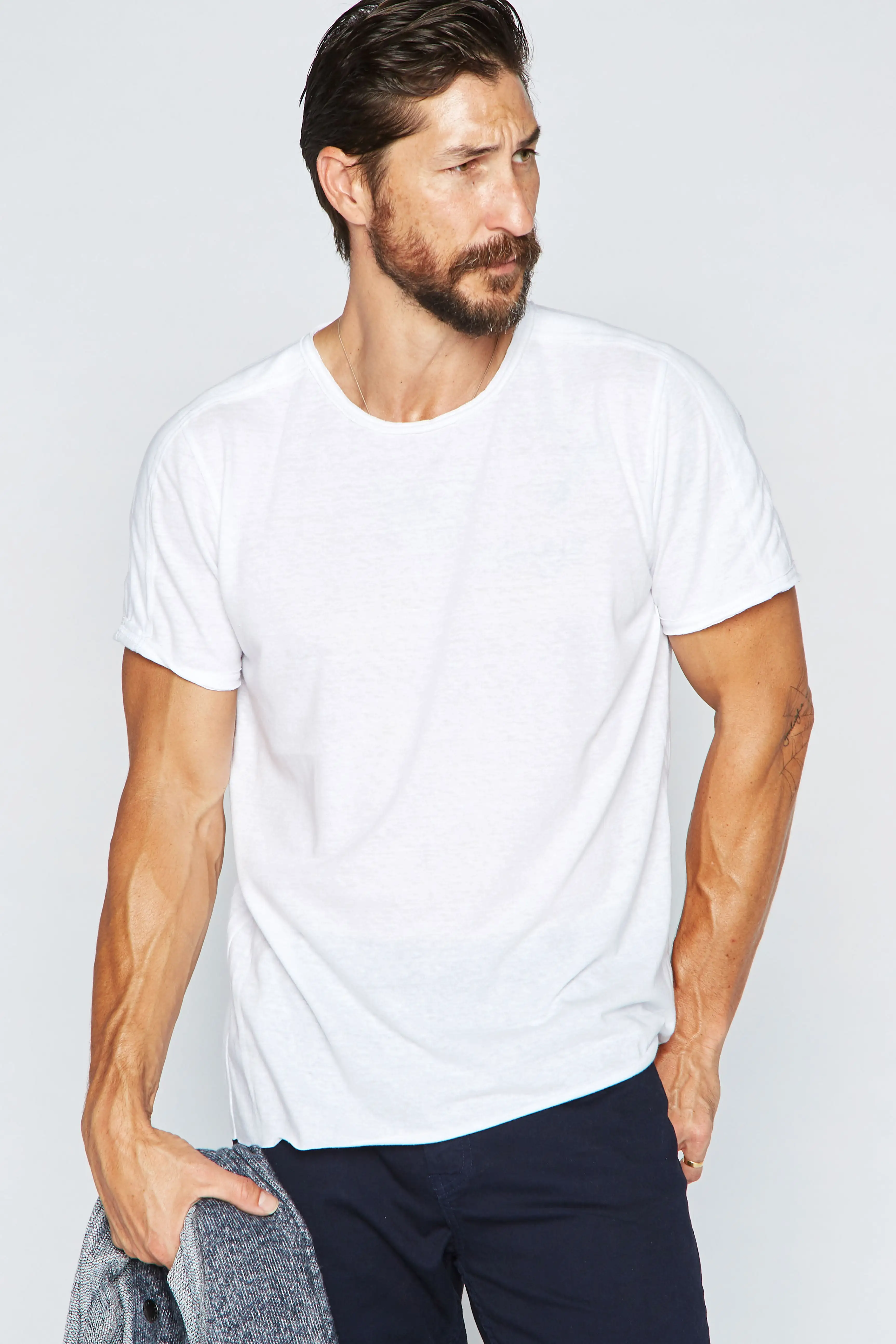 Men's Tri-Blend Patch Sleeve Tee