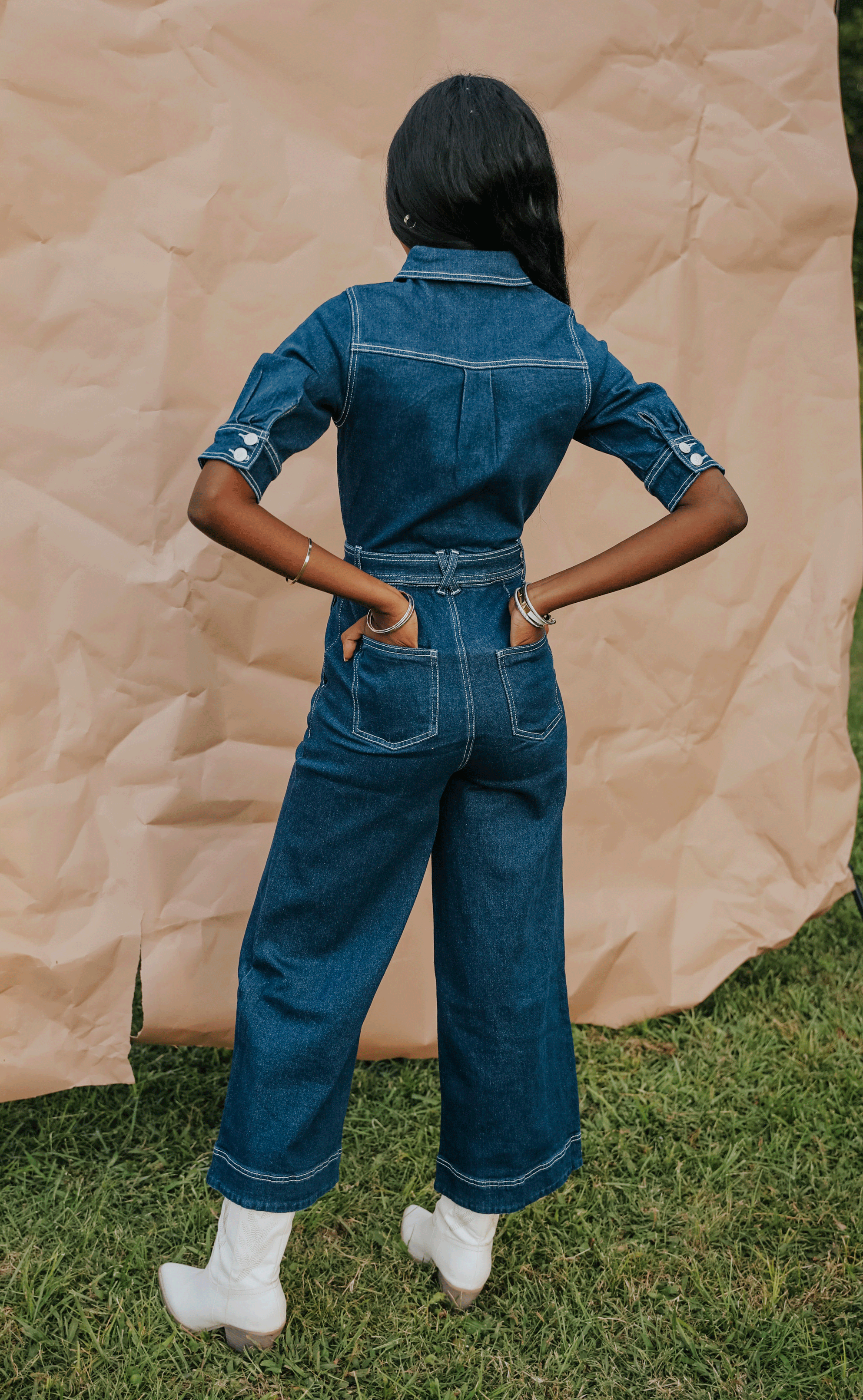 minkpink: marjo denim jumpsuit