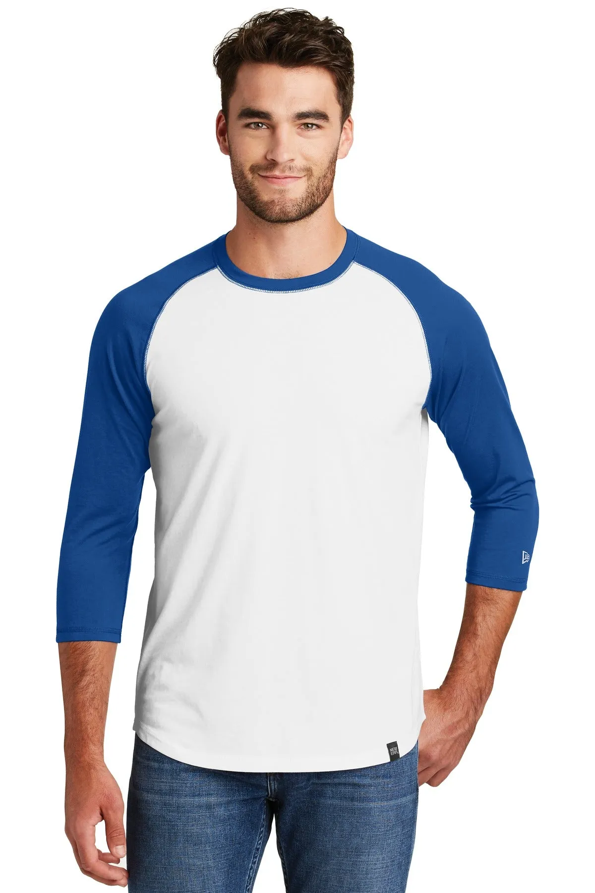 New Era Men's Heritage Blend 3/4-Sleeve Baseball Raglan Tee. NEA104