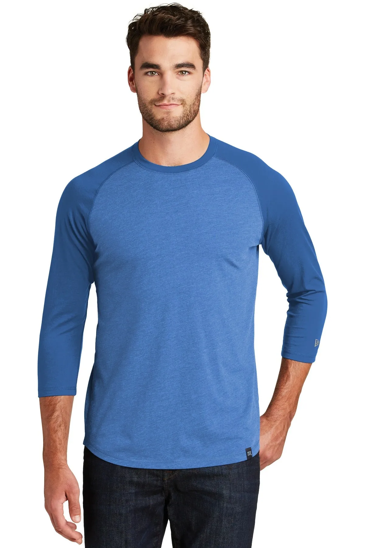 New Era Men's Heritage Blend 3/4-Sleeve Baseball Raglan Tee. NEA104