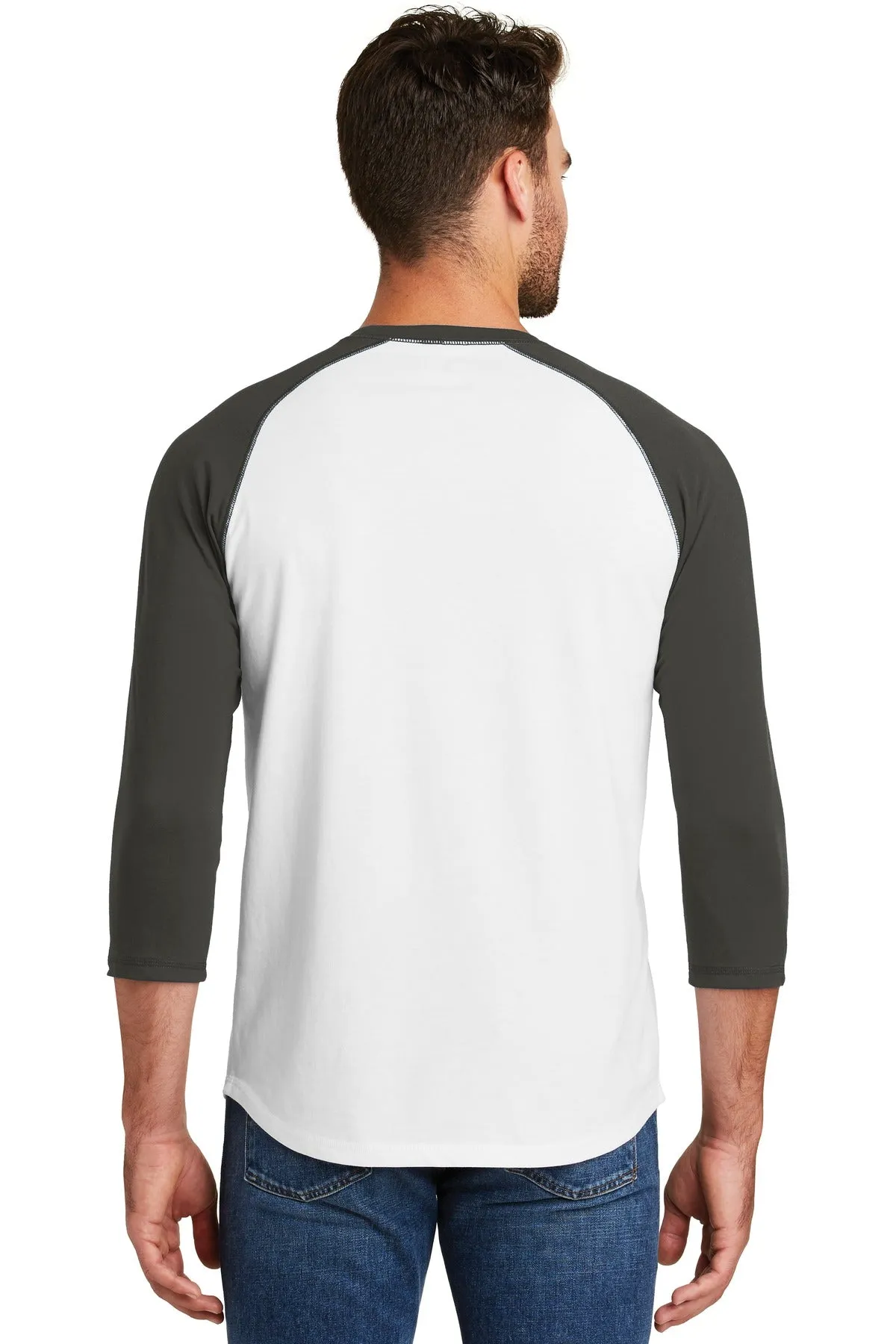 New Era Men's Heritage Blend 3/4-Sleeve Baseball Raglan Tee. NEA104