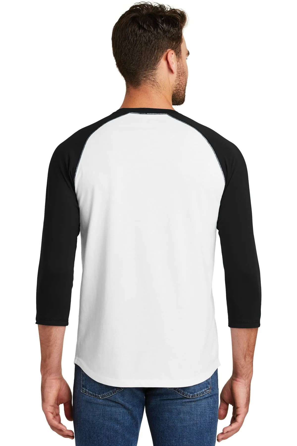 New Era Men's Heritage Blend 3/4-Sleeve Baseball Raglan Tee. NEA104