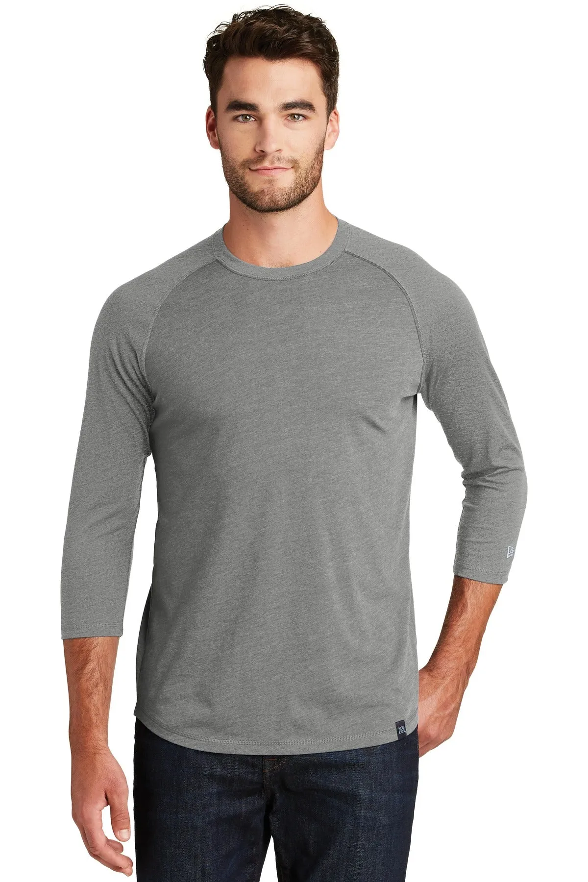 New Era Men's Heritage Blend 3/4-Sleeve Baseball Raglan Tee. NEA104