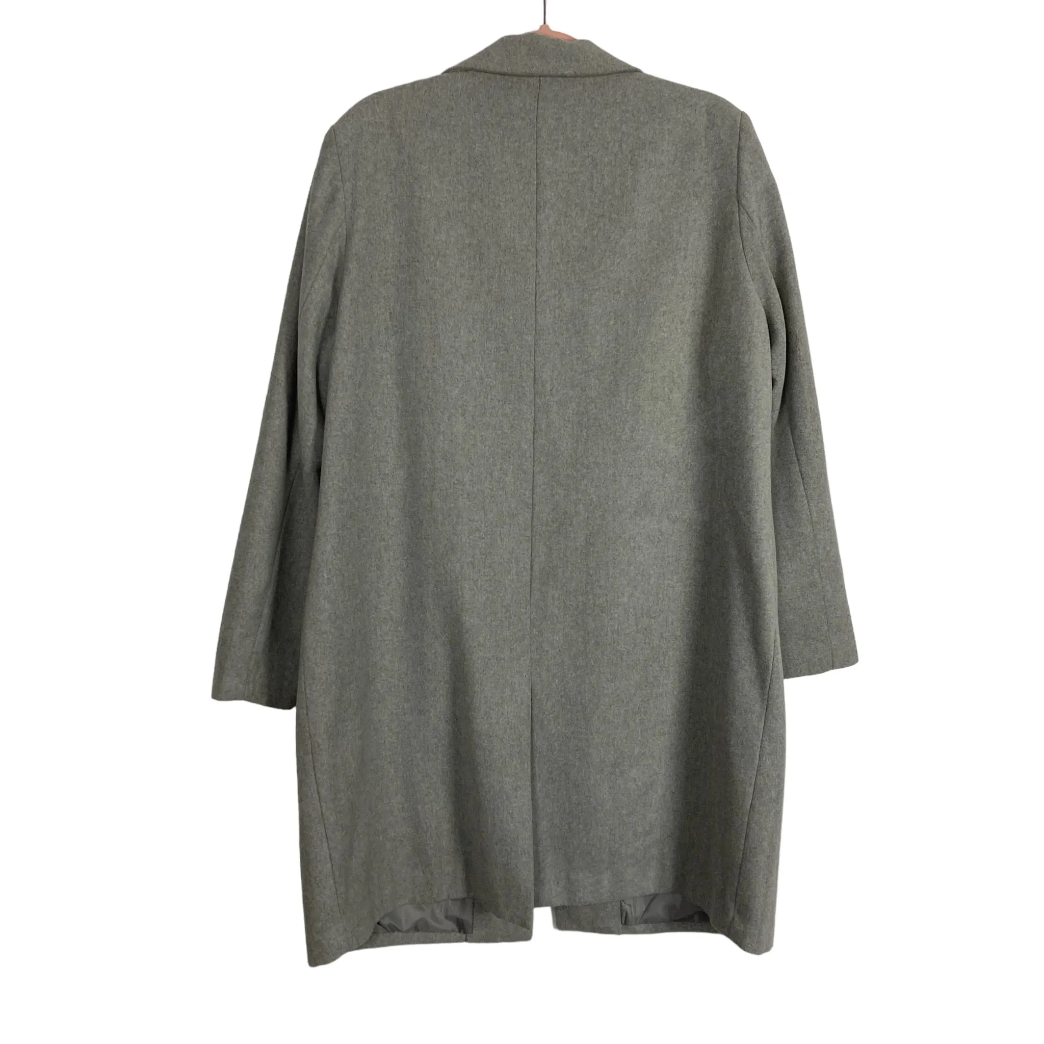 New Look Grey Front Button Coat- Size 18/US 14