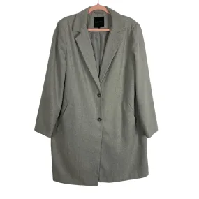 New Look Grey Front Button Coat- Size 18/US 14