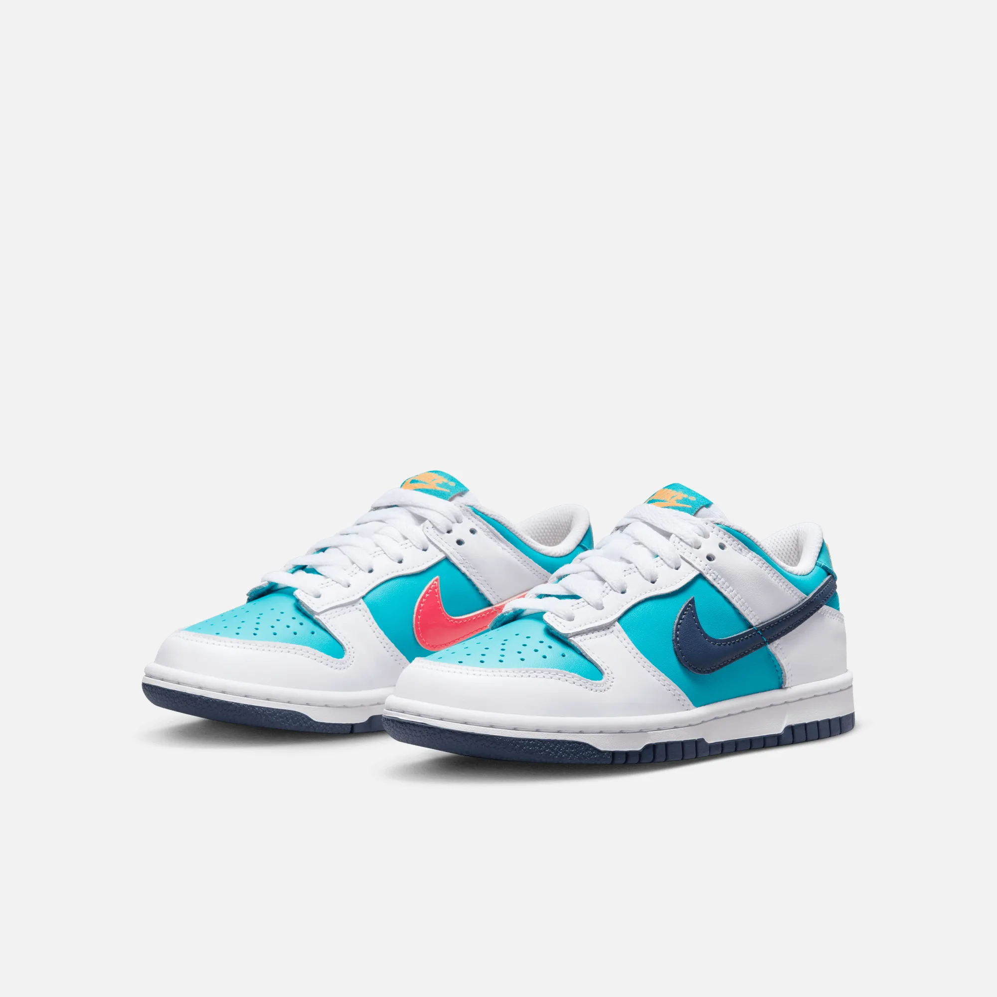 Nike Big Kids' Dunk Low BG Dusty Cactus Thunder Blue (GS)