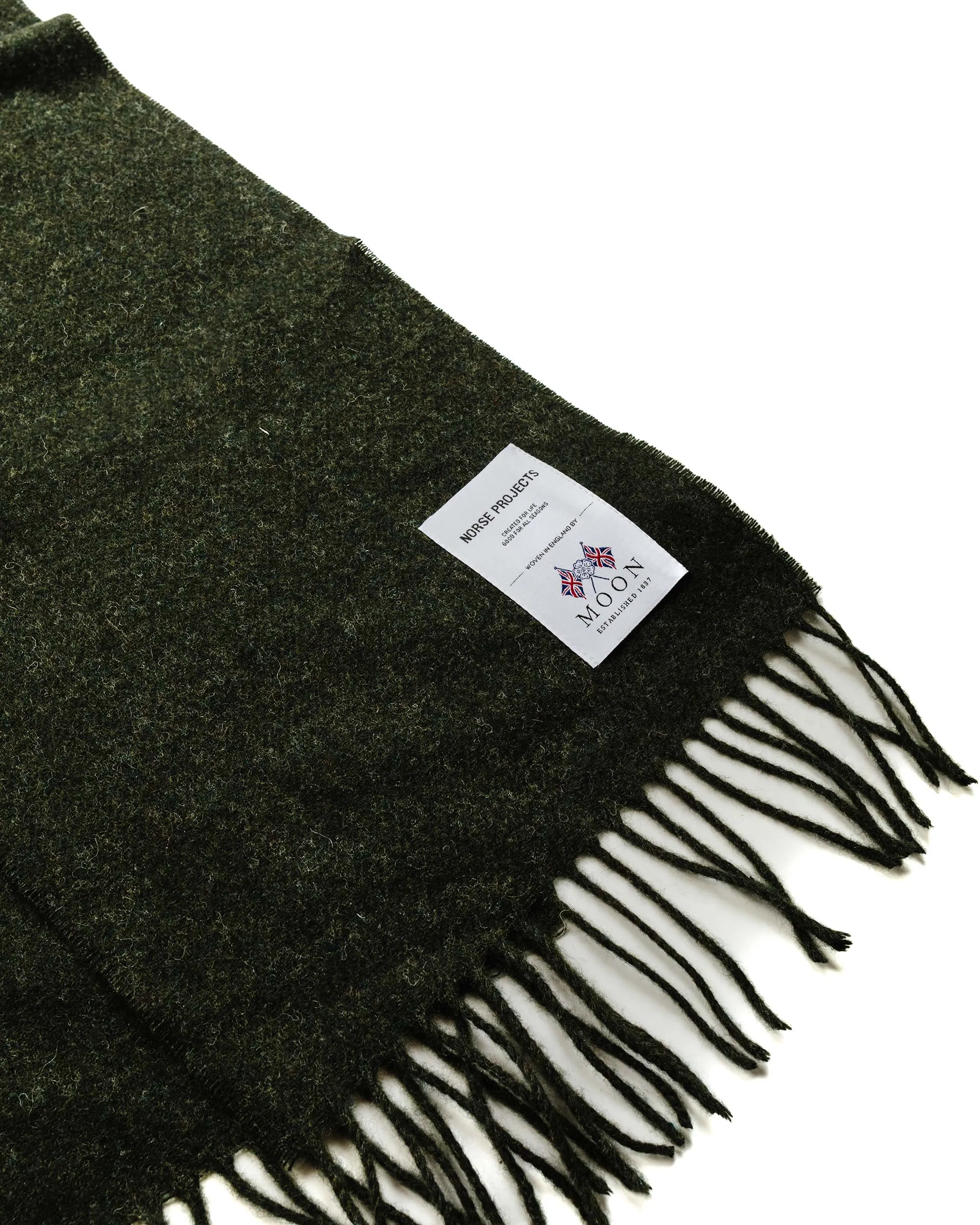 Norse Projects Moon Lambswool Scarf Beech Green