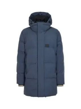 Overseas station season big chance 8 18 striped trim duck down padded coat indigo 270974