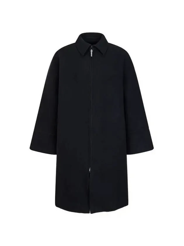 Overseas Station Season Big Chance 8 18 Women s Herringbone Pattern Wool Zip up Coat Black 270747