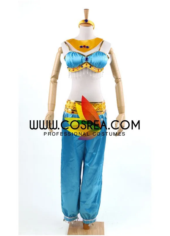 Princess Jasmine Aladdin Satin With Tassel Gems Cosplay Costume