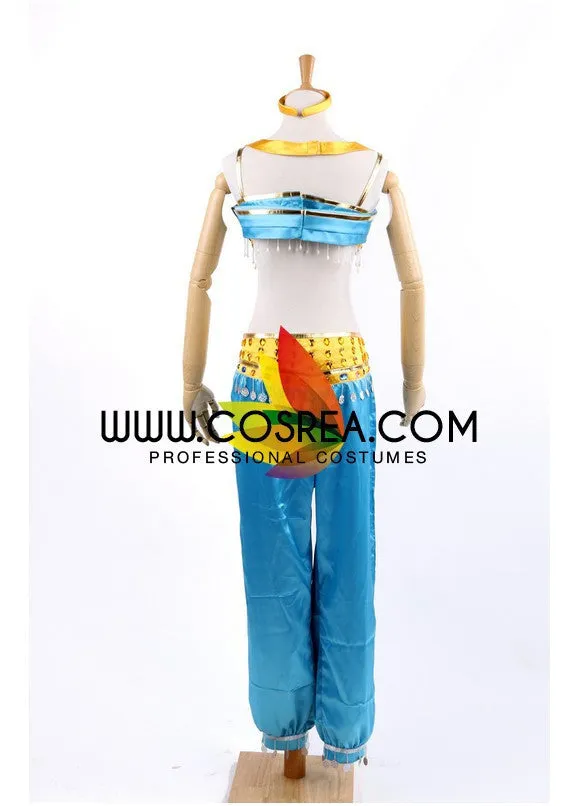 Princess Jasmine Aladdin Satin With Tassel Gems Cosplay Costume