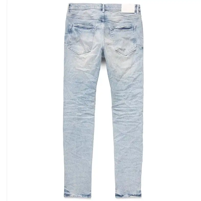 Purple Brand Lt Indigo White Pop Jean (Light Indigo) P001-LIWP323