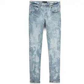 Purple Brand Mid Rise Slim Jean (Light Indigo Spotted Bleach) P002-VSSB233