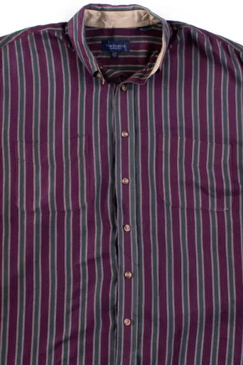 Purple Striped Button Up Shirt