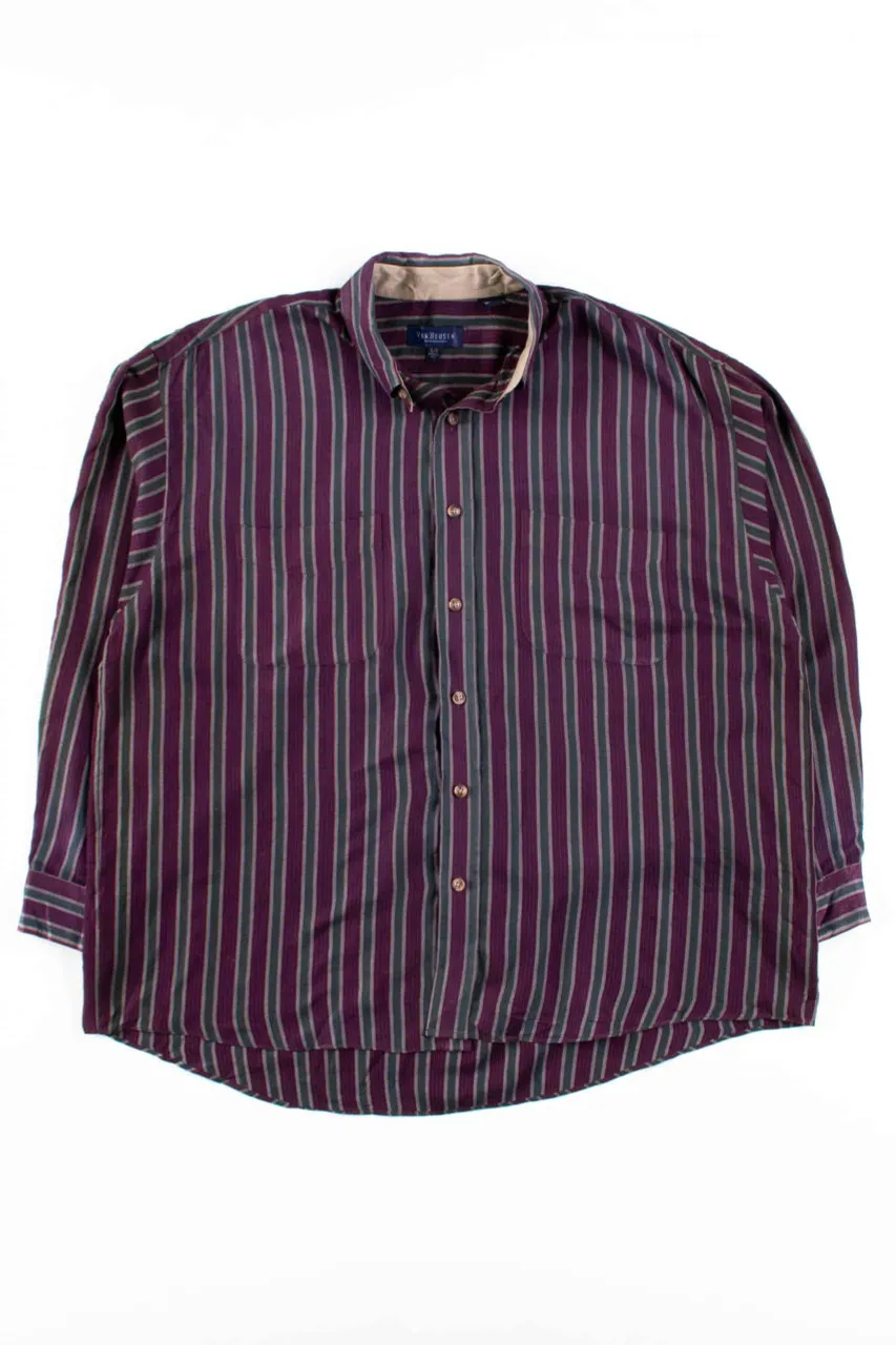 Purple Striped Button Up Shirt