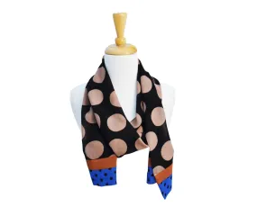 Saddle/Cobalt Dot Venice Scarf