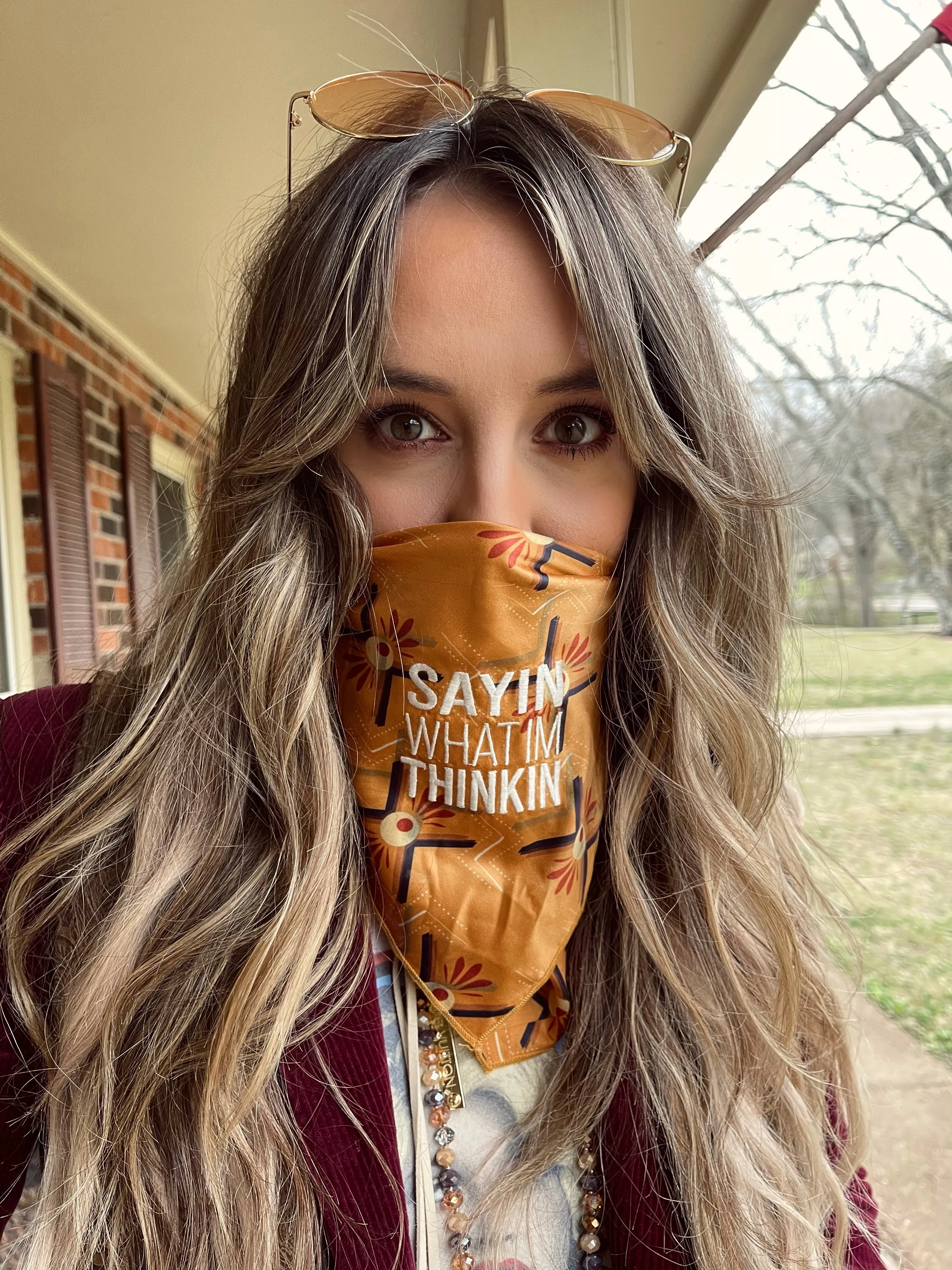 Sayin' What I'm Thinkin' Vintage Style Wild Rag Bandana ~ Lainey Wilson X Lil Bee's Bohemian