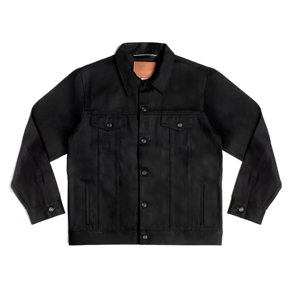 Selvedge Denim Trucker Jacket | Pitch Black