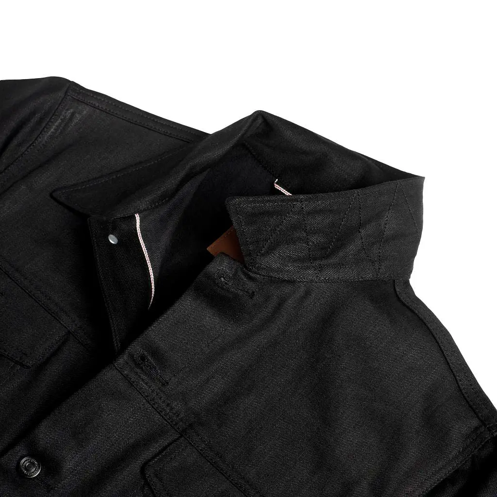 Selvedge Denim Trucker Jacket | Pitch Black