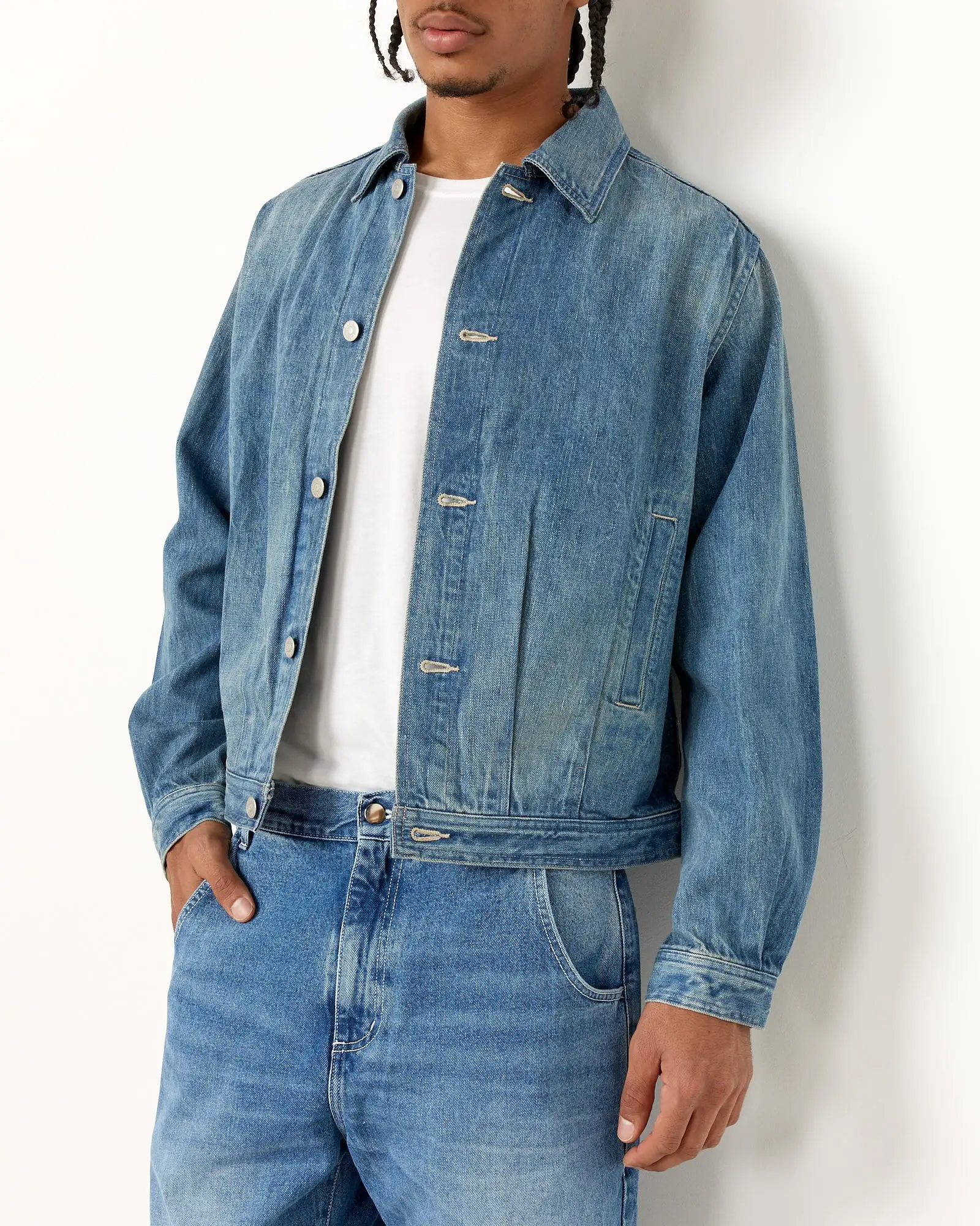 Selvedge Faded Denim Blouson