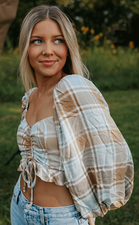 show me your mumu: jenna top - georgetown plaid