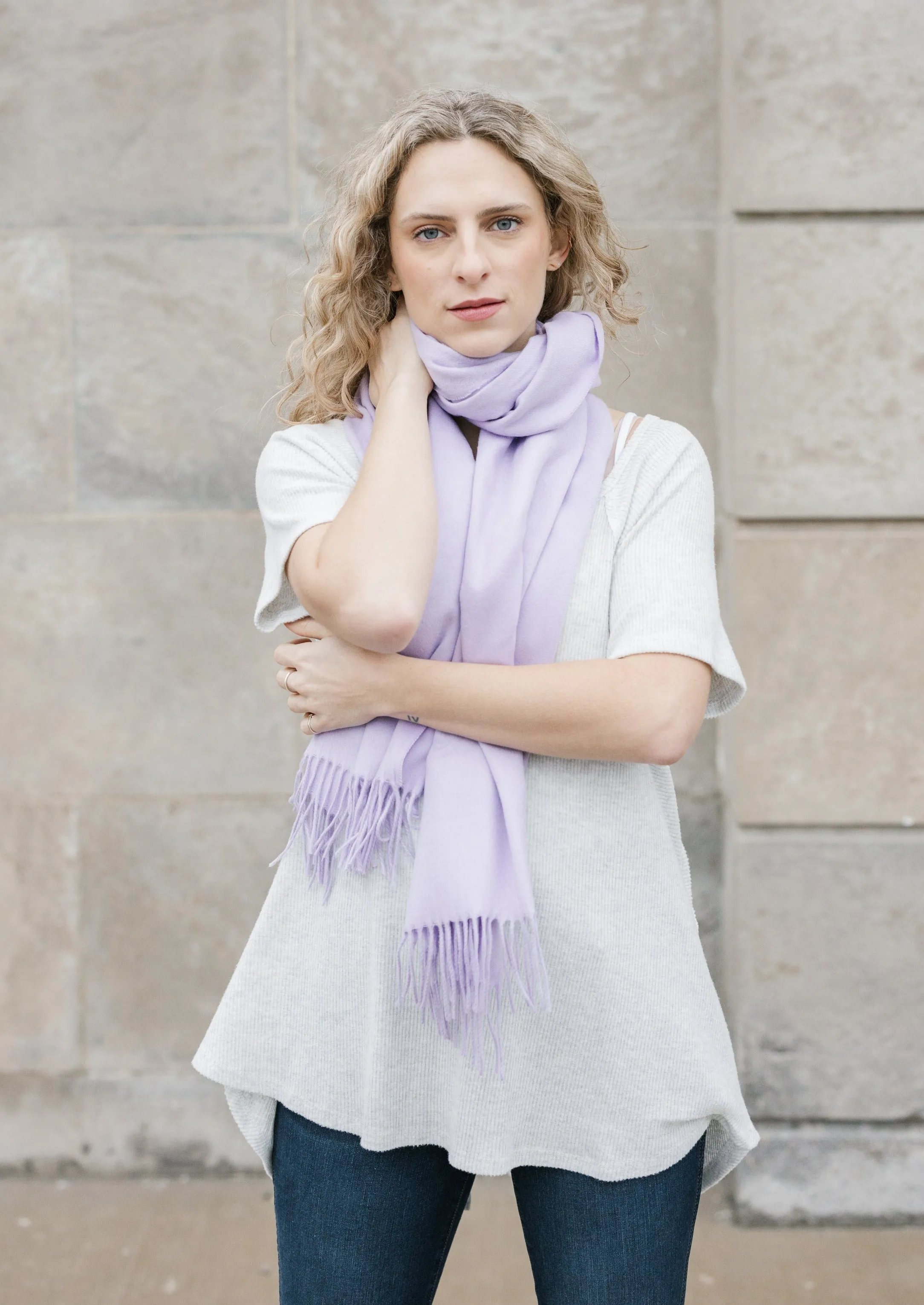 Solid Cashmink Oversize Scarf