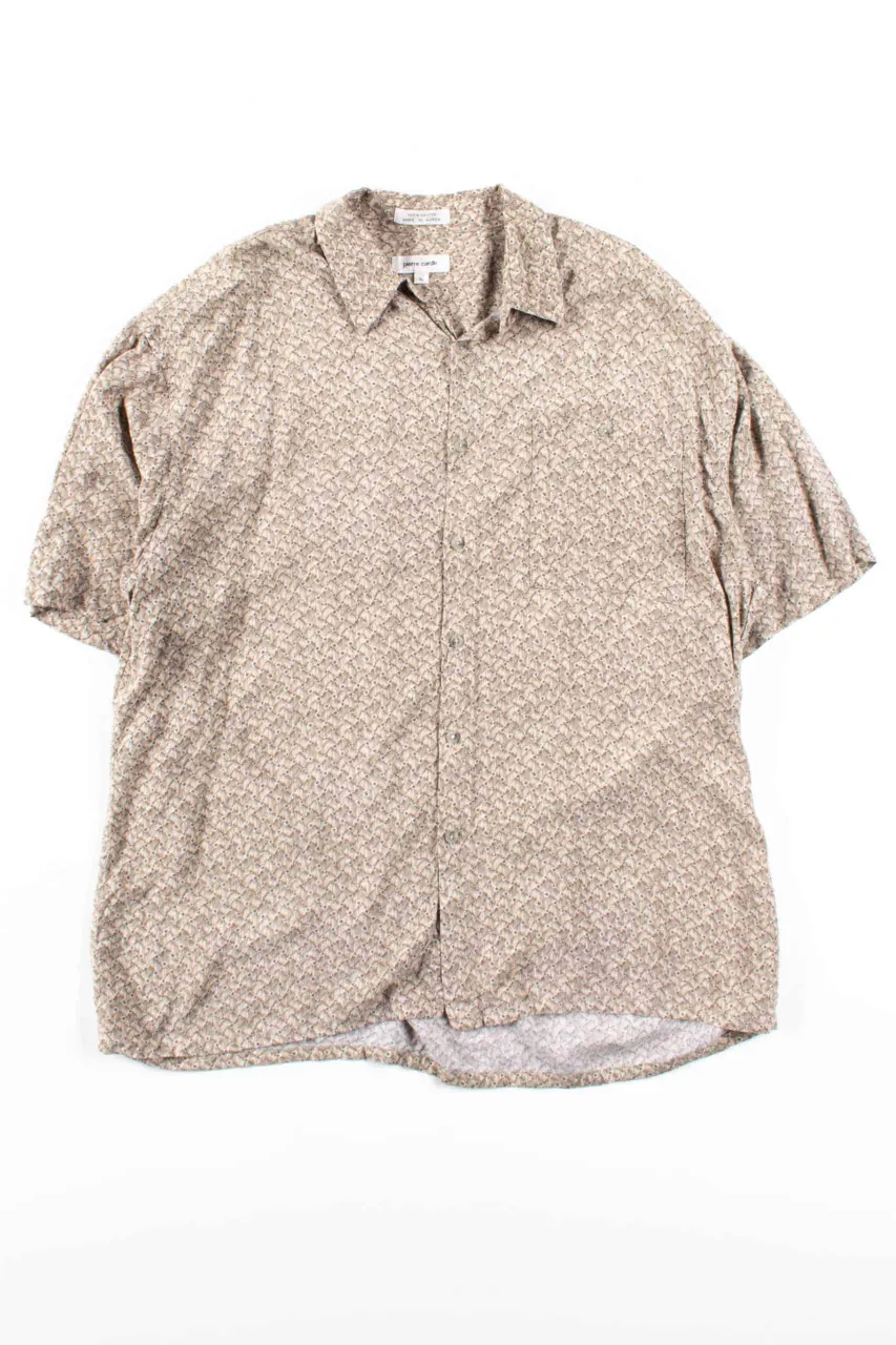 Tan Pattern Button Up Shirt