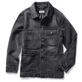 The Fremont Jacket in Black 3-Month Wash Selvage Denim