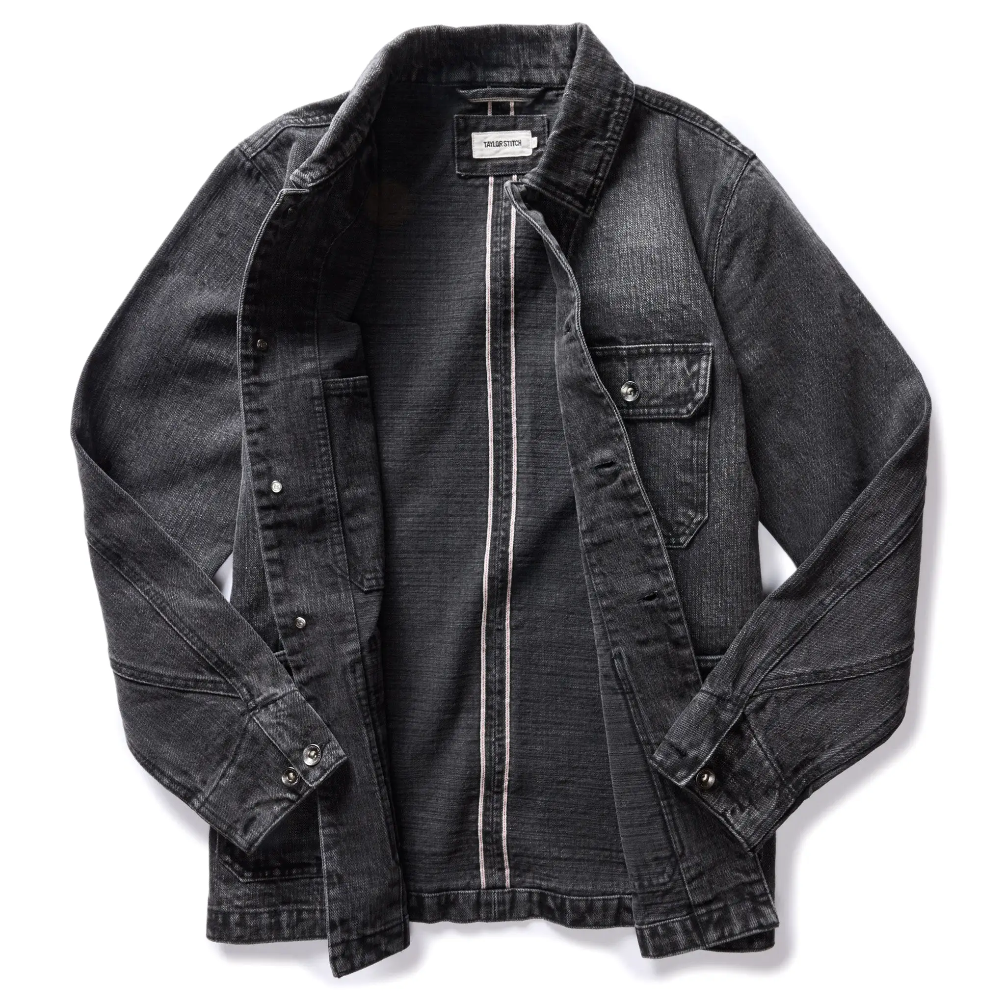 The Fremont Jacket in Black 3-Month Wash Selvage Denim