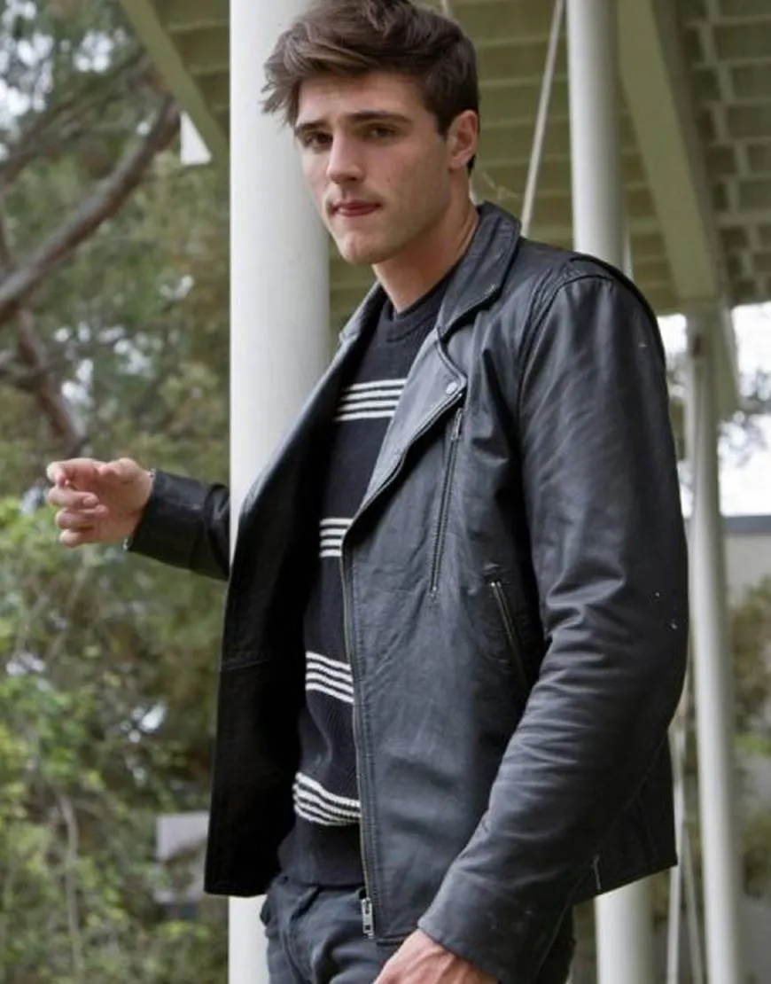 The Kissing Booth 2 Noah Flynn Jacket | Black Leather Jacket | 40% OFF!