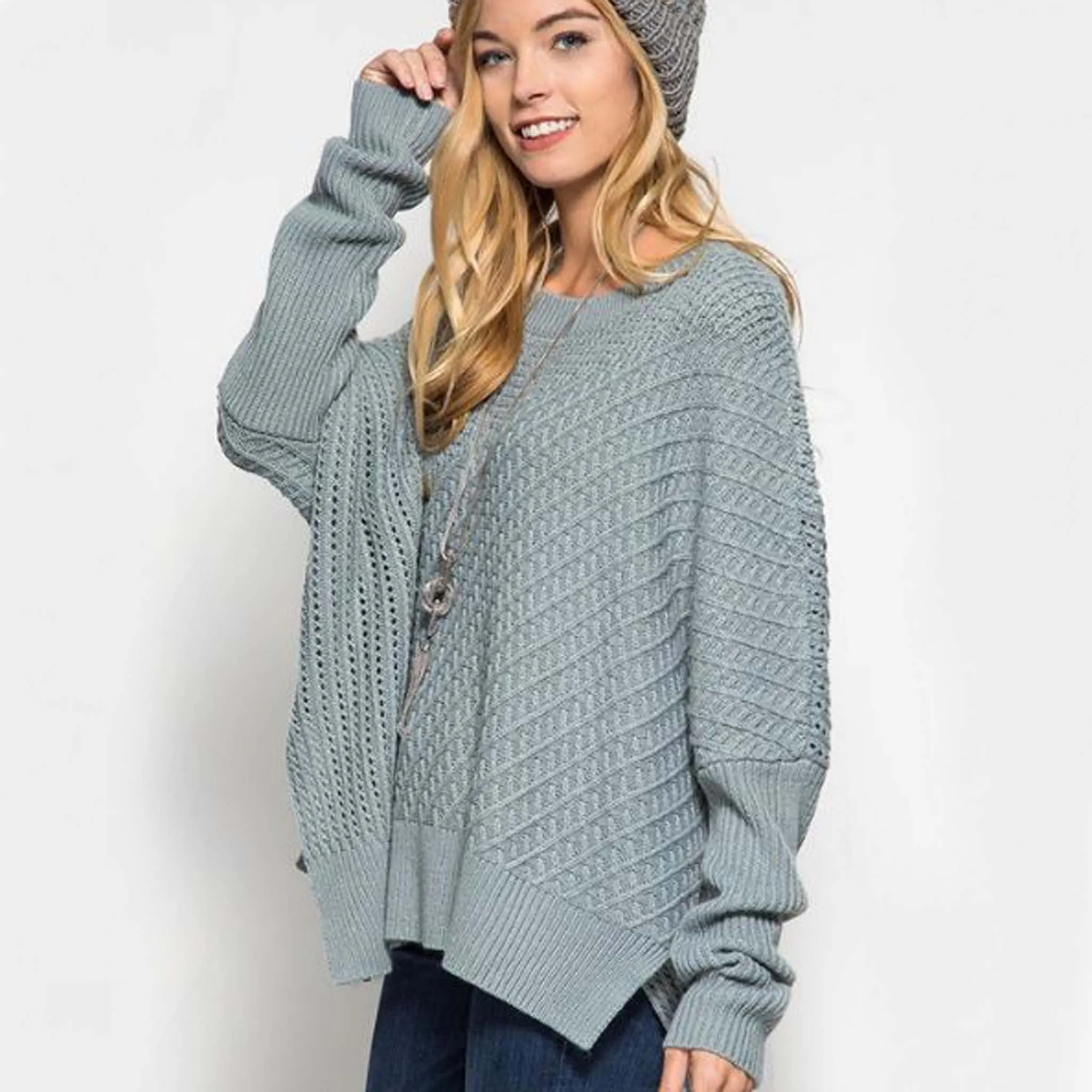 The Slouchy Sage Sweater