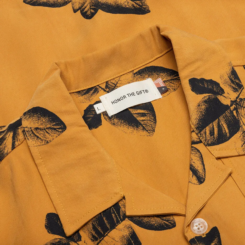 Tobacco S/S Button Up - Mustard