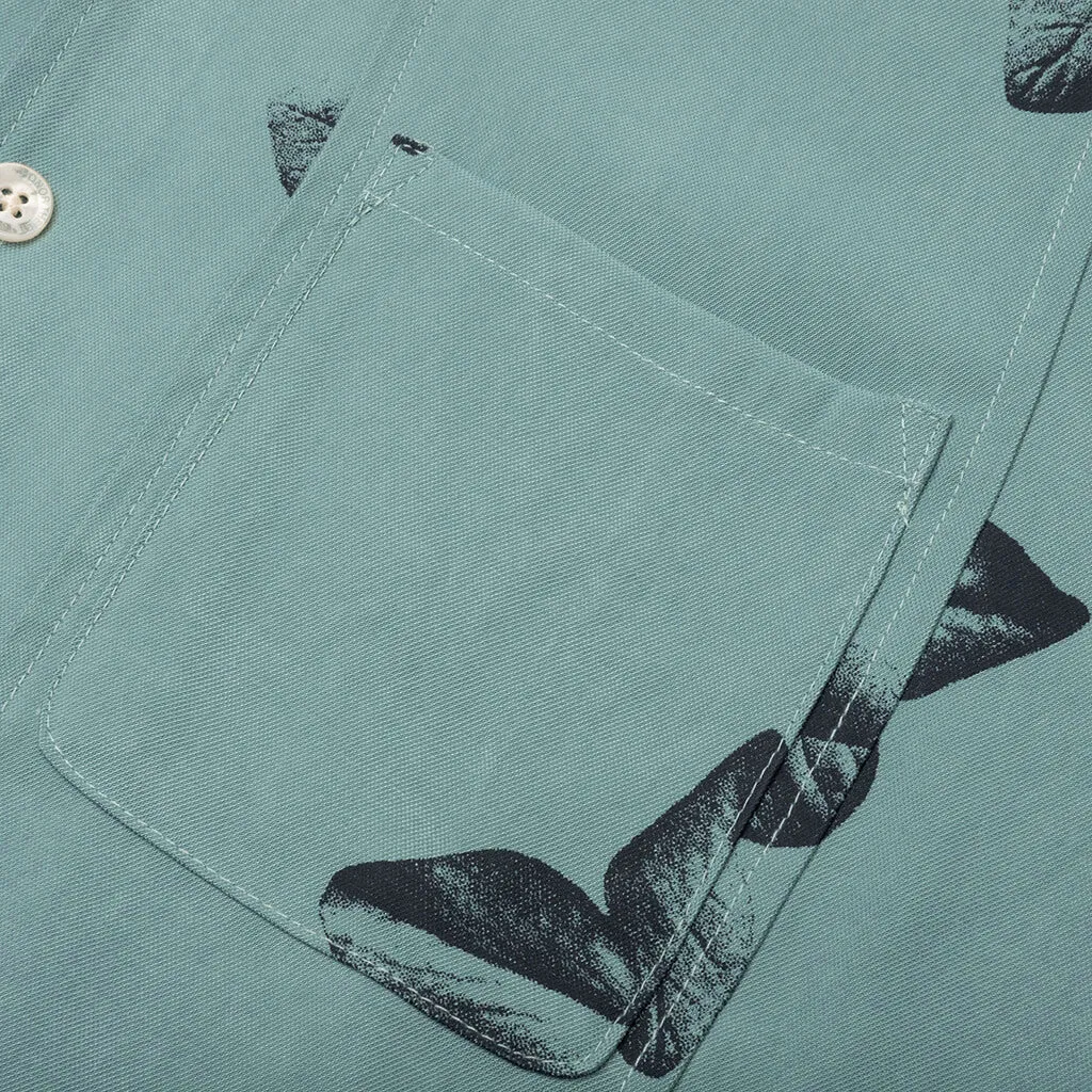 Tobacco S/S Button Up - Teal