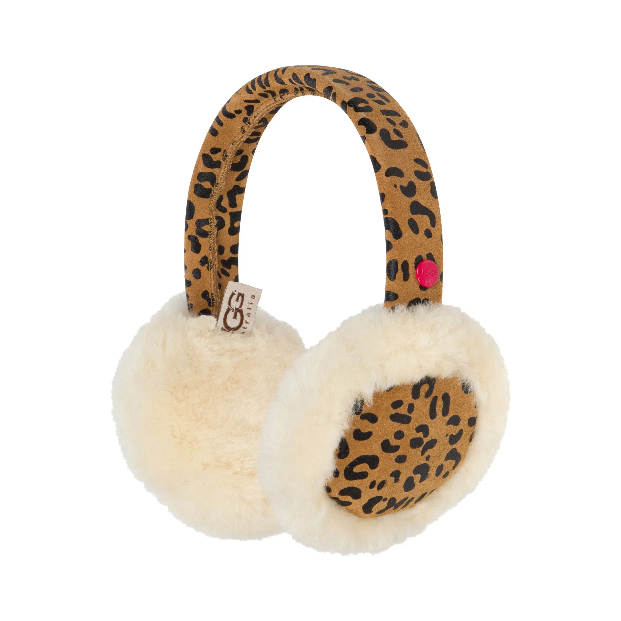 UGG Childrens Earmuff Chestnut Multi Rain Leopard