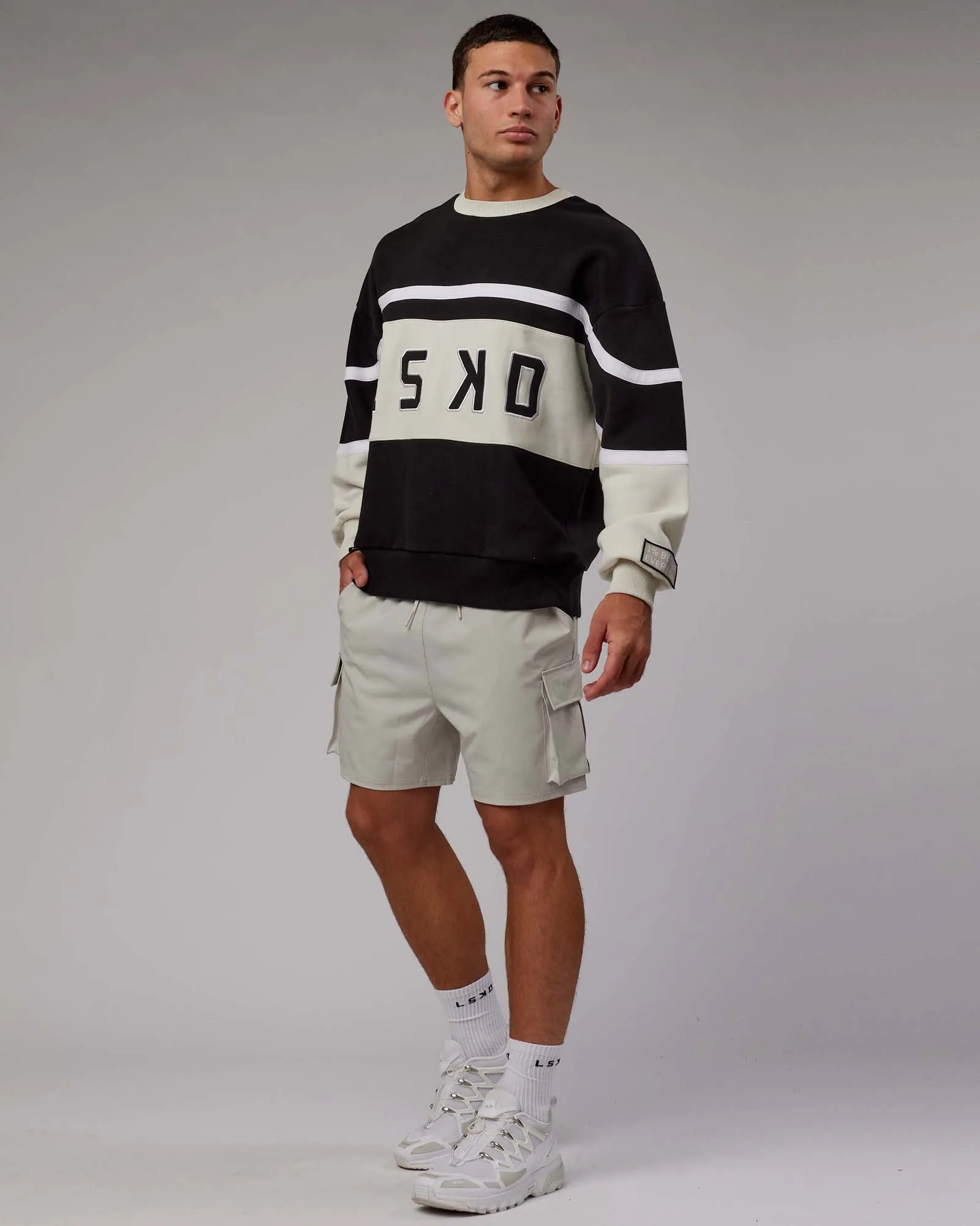 Unisex PrimeTime Sweater Oversize - Black-Bone