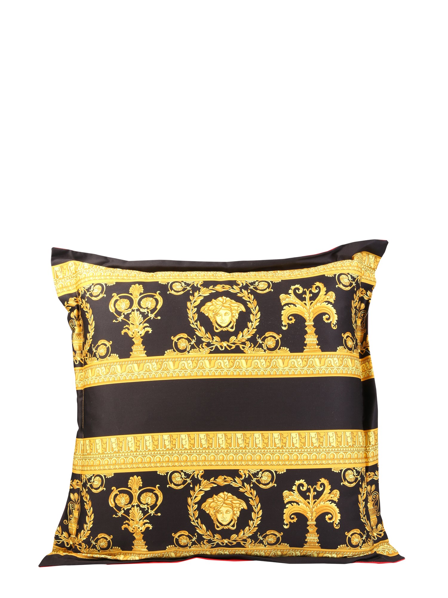 VERSACE    DOUBLE-SIDED COTTON PILLOW WITH PRINT I ♡ BAROQUE