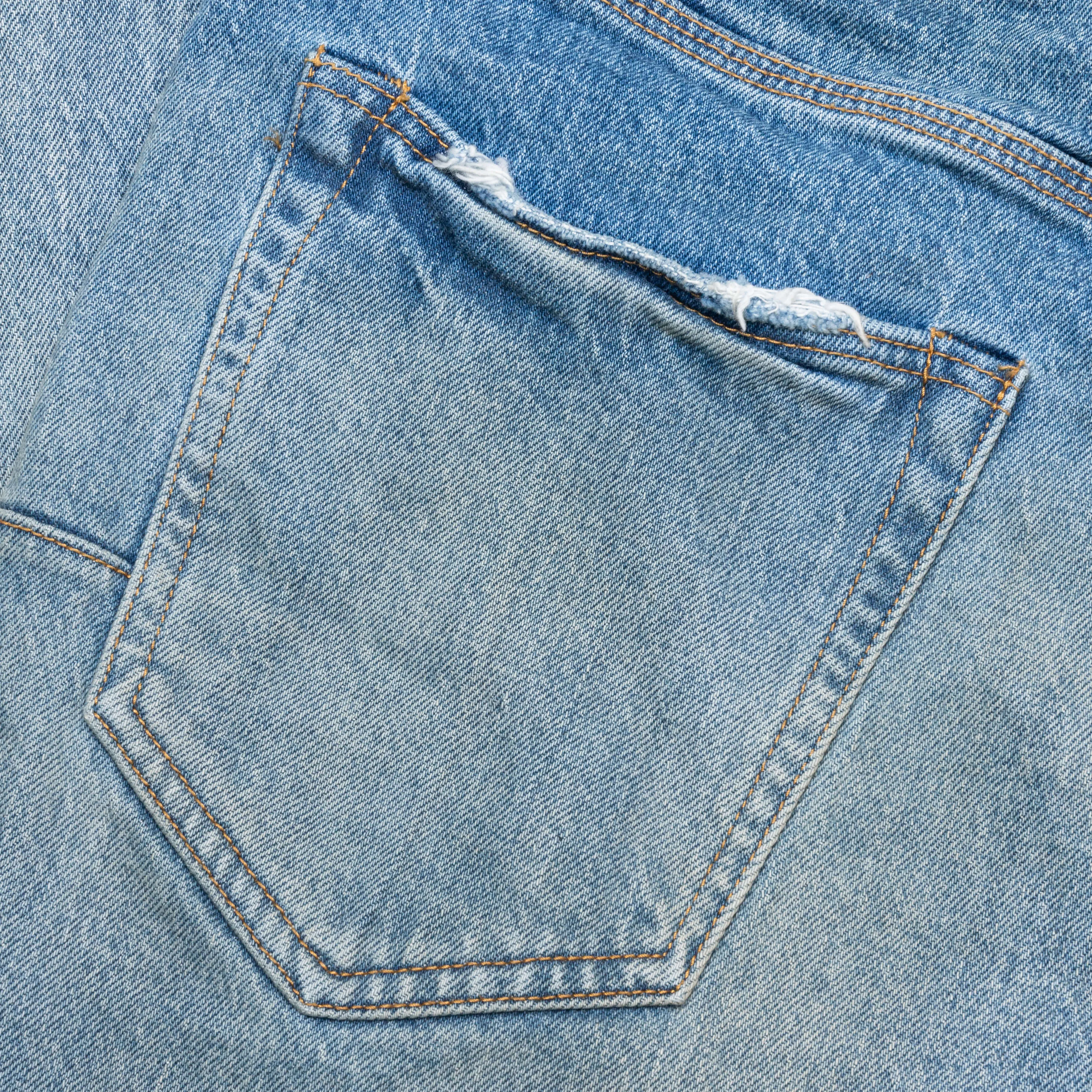 Vintage Back Pocket Blowout - Light Indigo