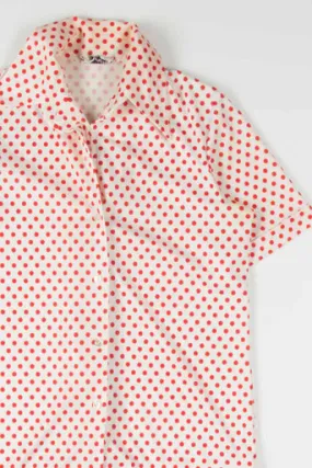 Vintage Polka Dot Button Up Shirt