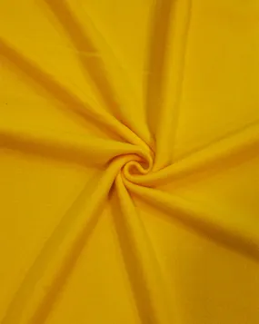 YELLOW PLAIN POLYESTER FLEECE FABRIC ( WIDTH 58 INCHES)