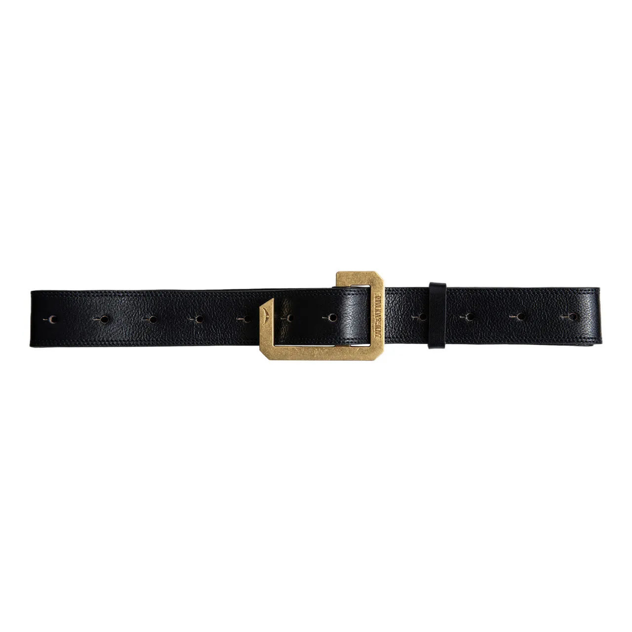 ZADIG&VOLTAIRE La Cecilia Leather C-Shaped Buckle Belt - Blue